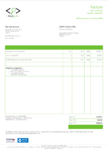 Facture formation verte